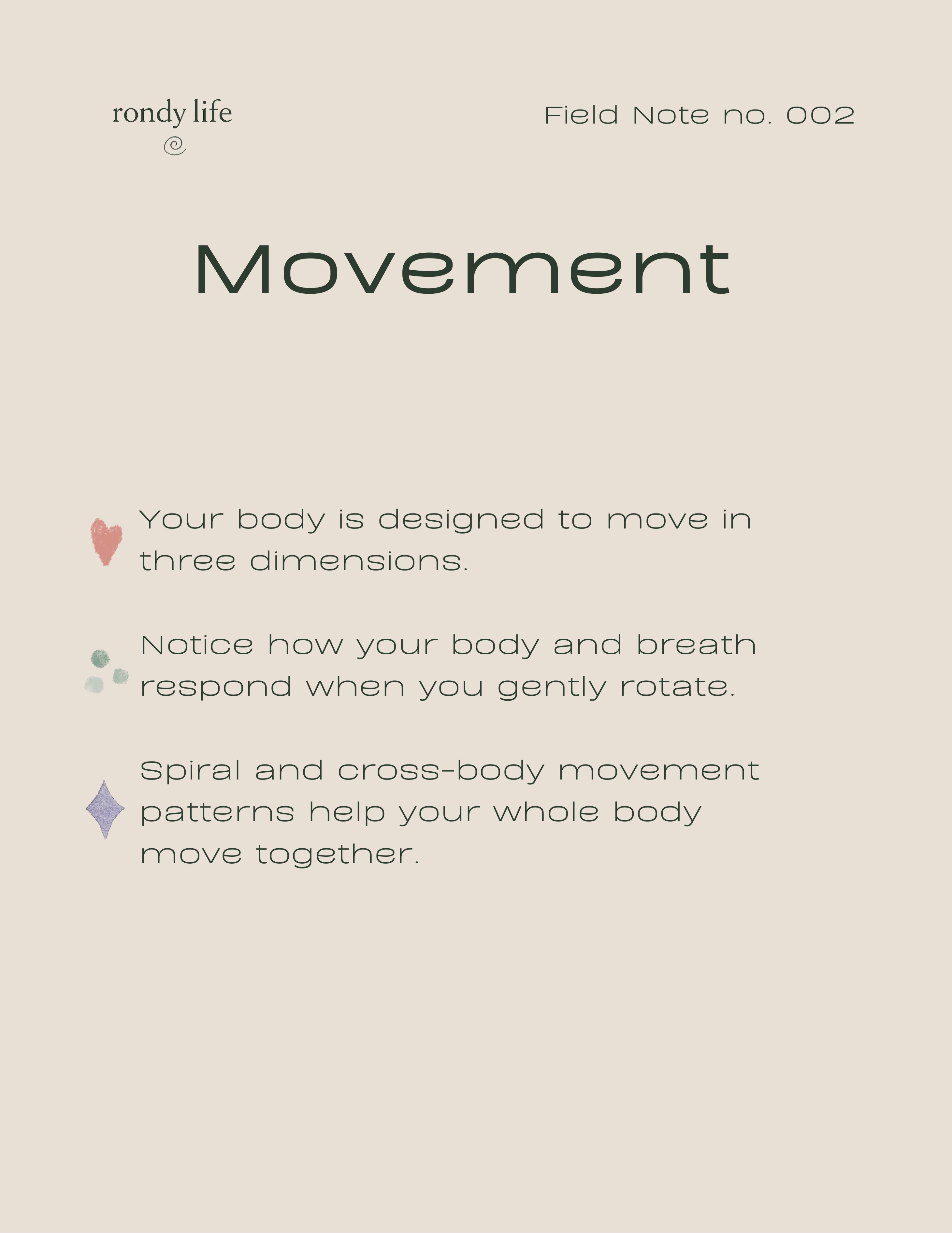 Field Note no. 002 — Movement. An editorial reflection on movement and the body.