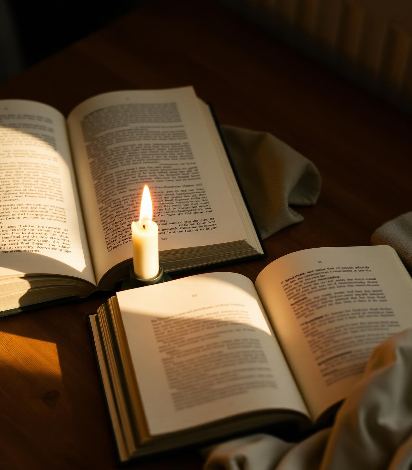Warm candlelight settling into a quiet room